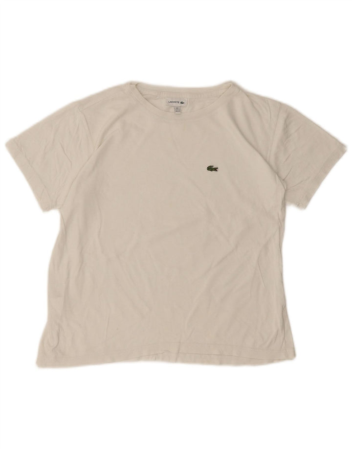 T-shirt da bambino Lacoste 11-12 anni in cotone bianco