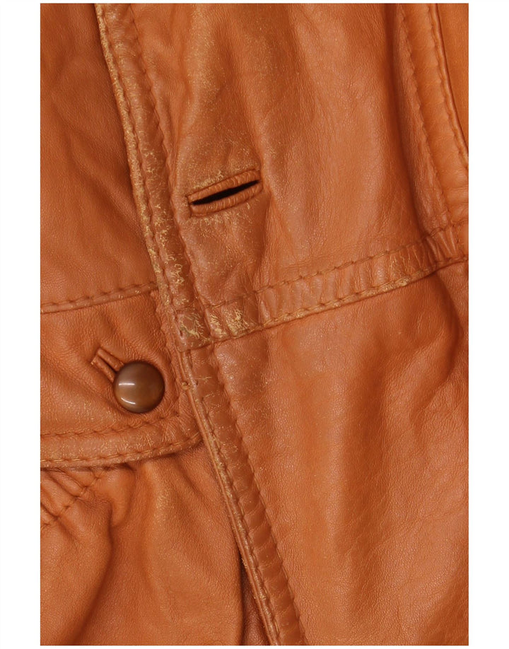 Cappotto in pelle da uomo VINTAGE IT 54 2XL Pelle marrone