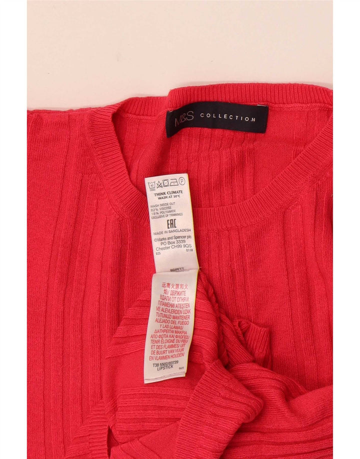 Maglione girocollo corto da donna Marks & Spencer UK 14 Rosa medio