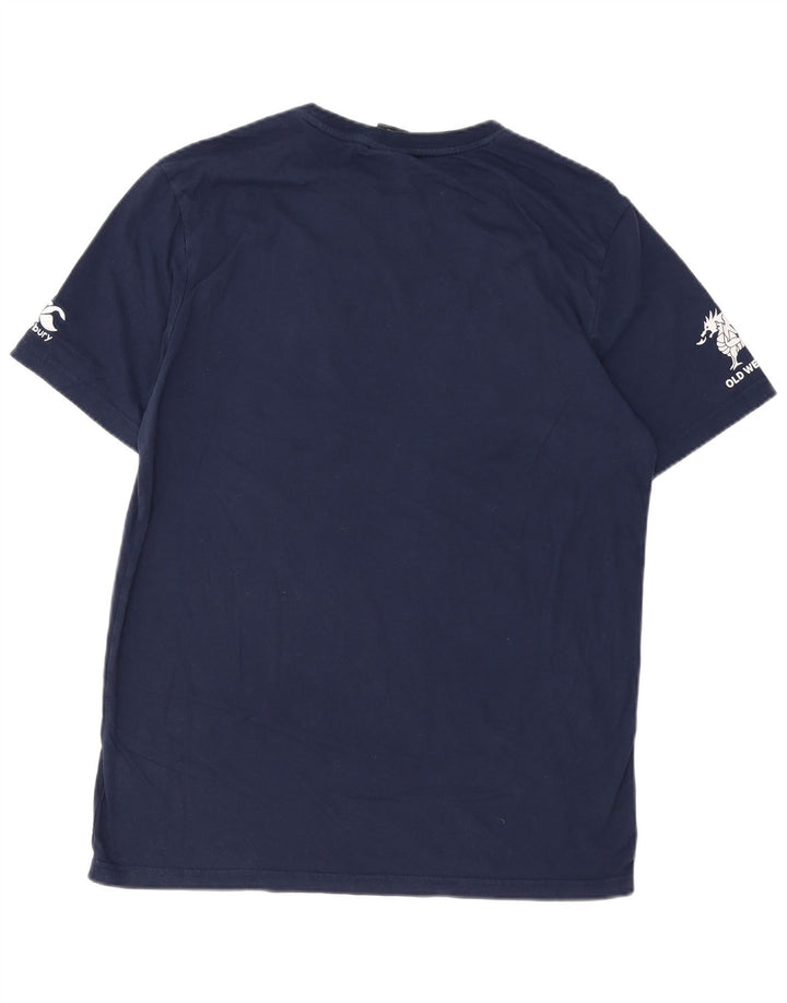 T-shirt grafica da uomo CANTERBURY Top XL in cotone blu navy