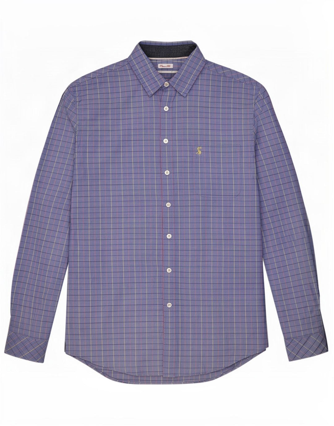 Camicia Joules da uomo vestibilità classica in cotone a quadri blu medio
