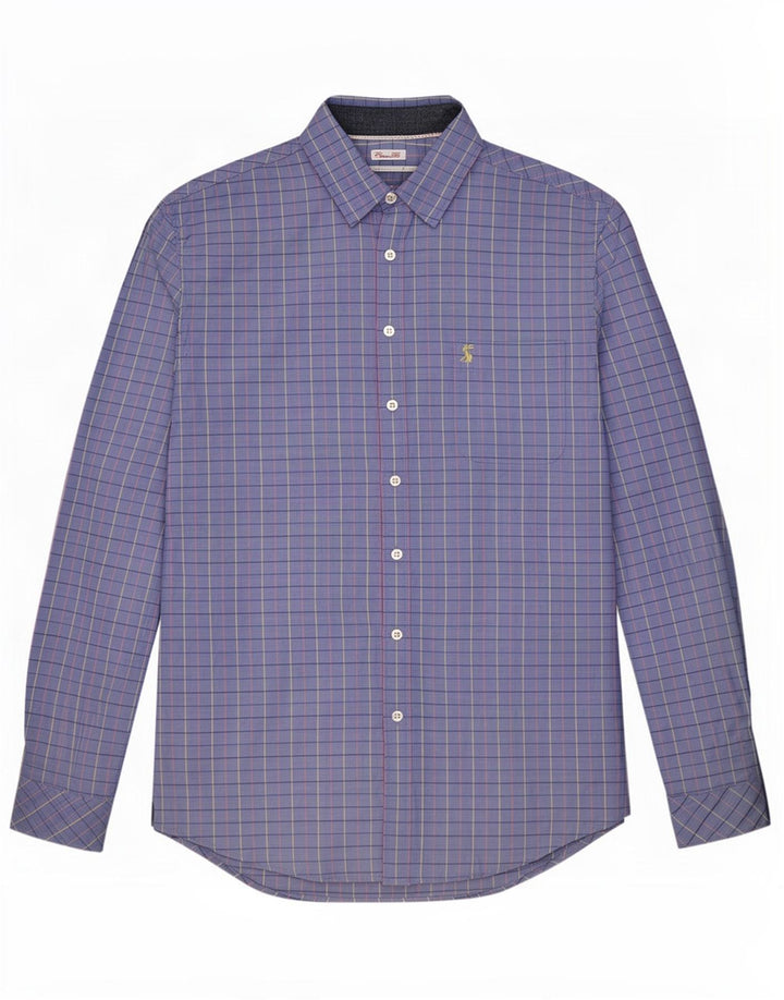 Camicia Joules da uomo vestibilità classica in cotone a quadri blu medio