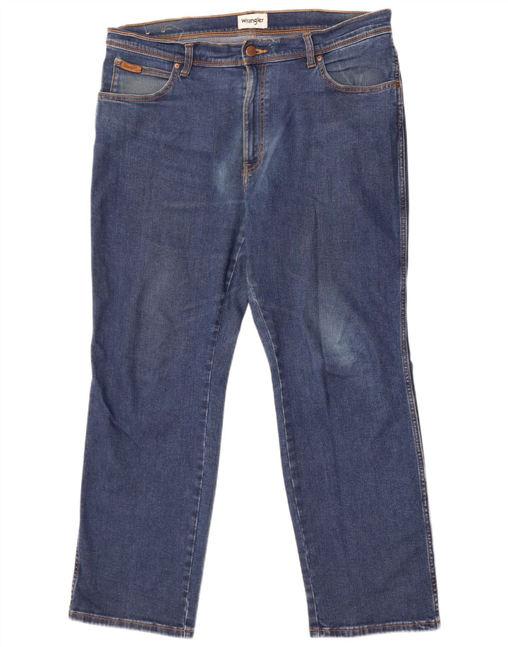 Jeans dritti da uomo Wrangler Texas W38 L30 cotone blu