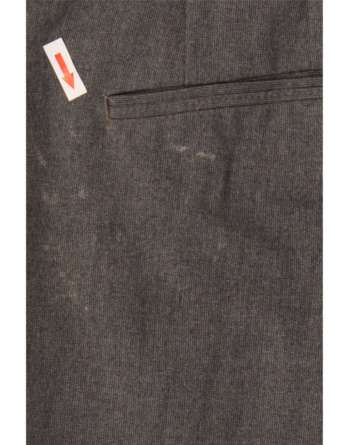 Pantaloni chino dritti da uomo Zara EU 44 Large W34 L29 Poliestere grigio