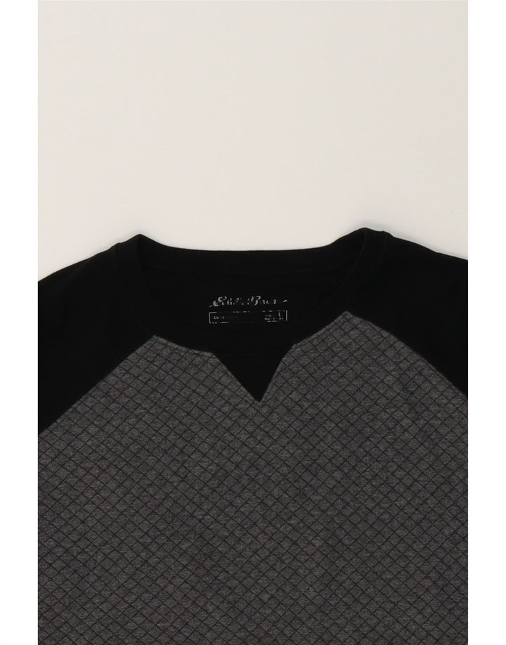 EDDIE BAUER Womens Sweatshirt Jumper UK 16 Large Grey Colourblock Vintage Eddie Bauer and Second-Hand Eddie Bauer from Messina Hembry 