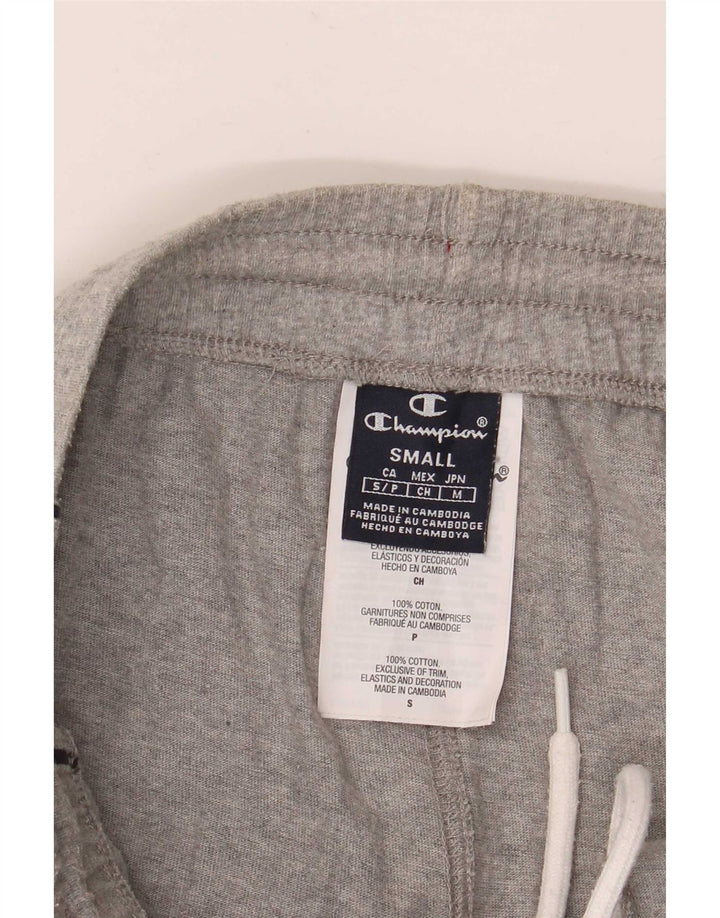 Pantaloncini sportivi grafici da uomo Champion piccoli in cotone grigio