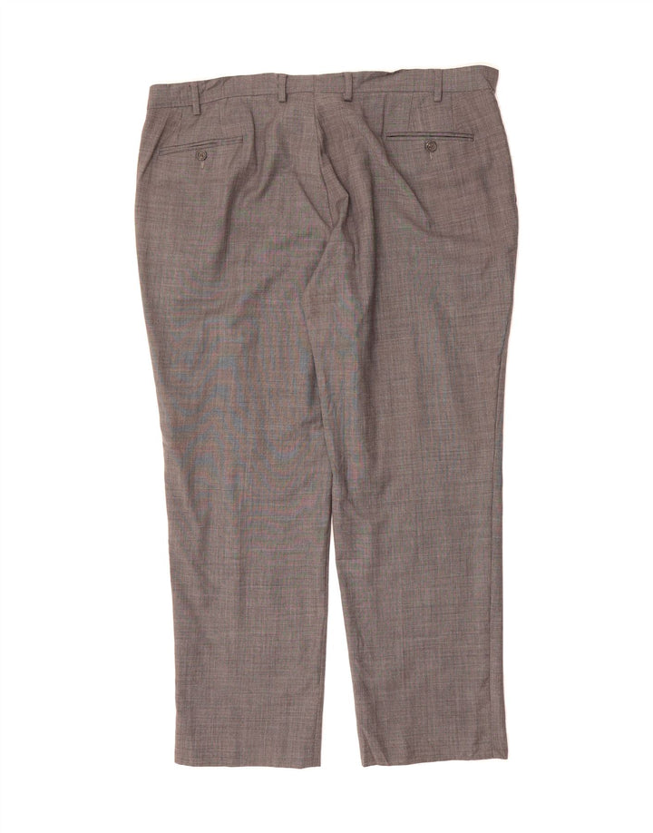 CHAPS Mens Slim Suit Trousers W42 L30 Grey Check Wool Vintage Chaps and Second-Hand Chaps from Messina Hembry 