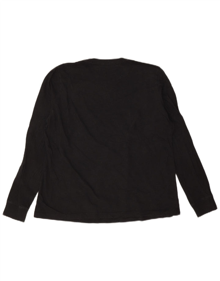 Top NIKE da donna a manica lunga UK 16 grande cotone nero