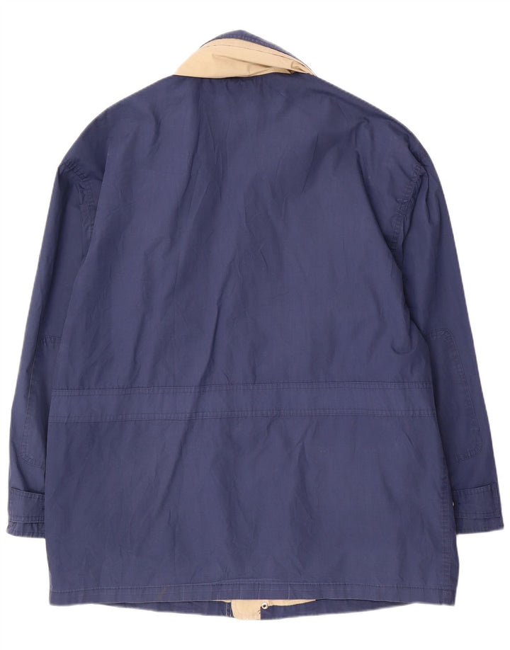 Giacca utilitaria vintage da uomo UK 42 XL poliestere blu navy