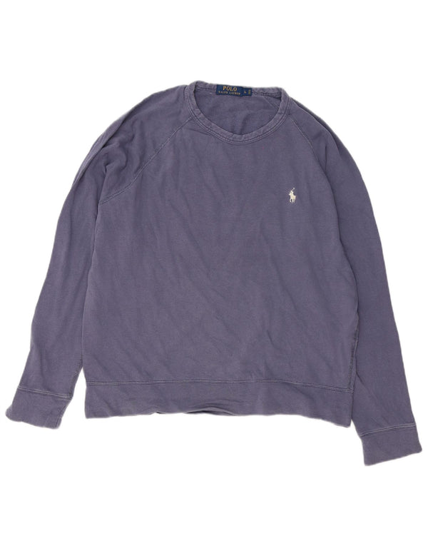 Polo Ralph Lauren Top da uomo a maniche lunghe di grandi dimensioni in cotone blu navy