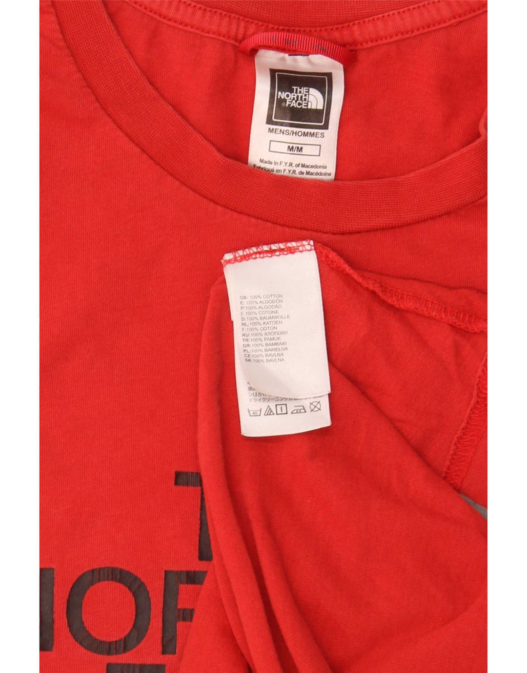 T-shirt grafica da uomo The North Face Top in cotone rosso medio
