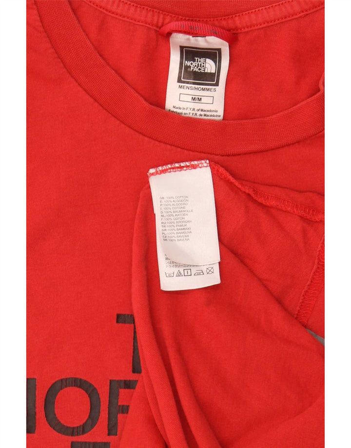 T-shirt grafica da uomo The North Face Top in cotone rosso medio