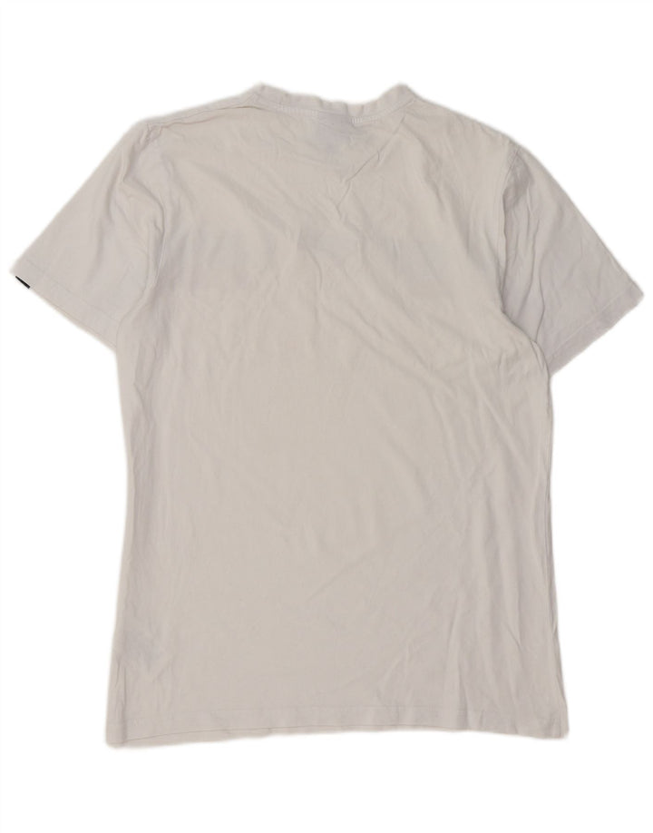 ELLESSE T-shirt da uomo Top Large in cotone color block bianco