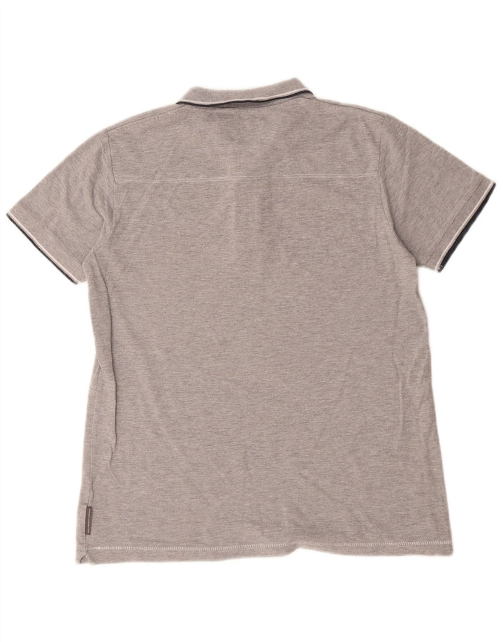 Polo da uomo French Connection piccola in cotone grigio