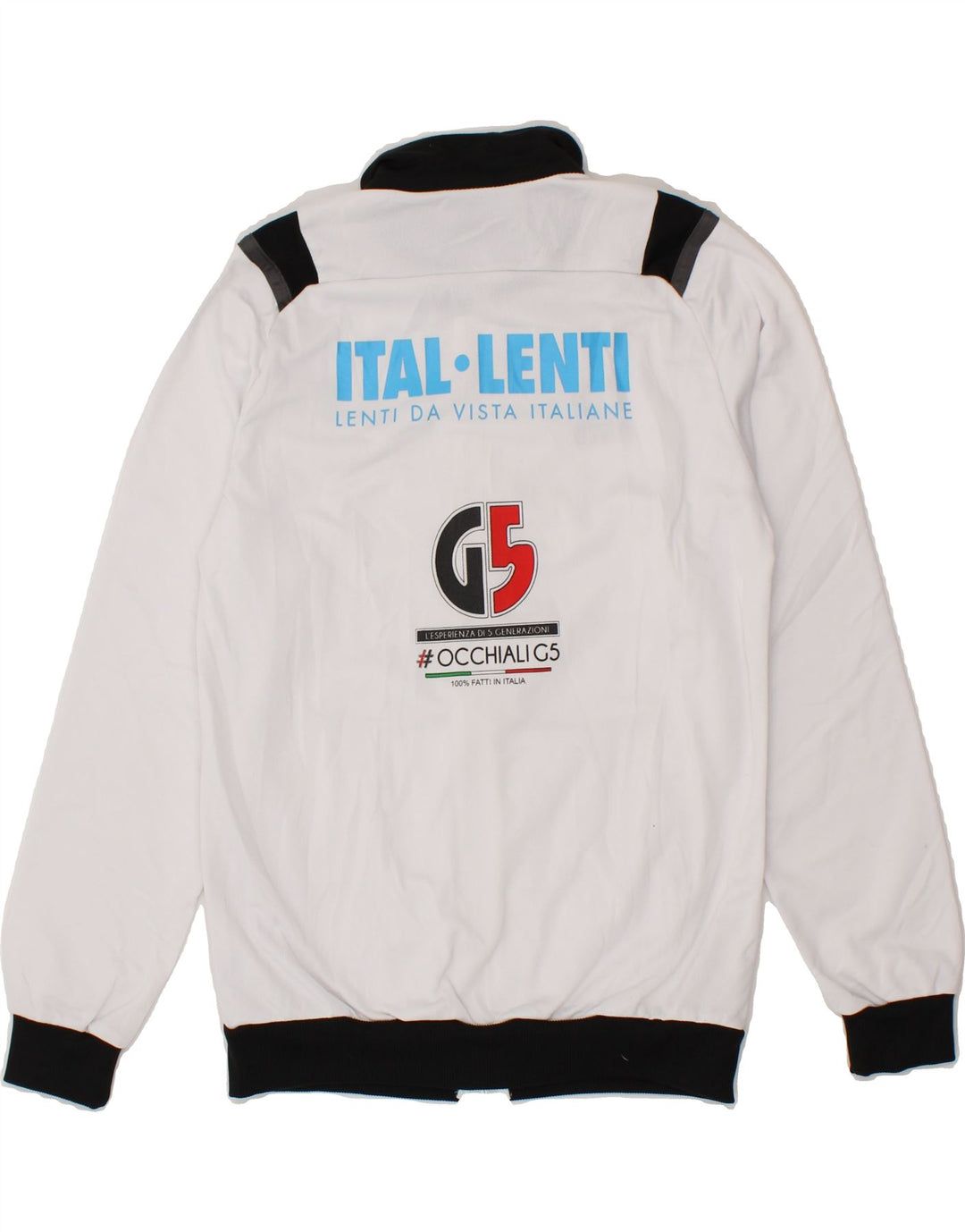 ERREA Womens Graphic Tracksuit Top Jacket UK 14 Medium White Colourblock Vintage Errea and Second-Hand Errea from Messina Hembry 