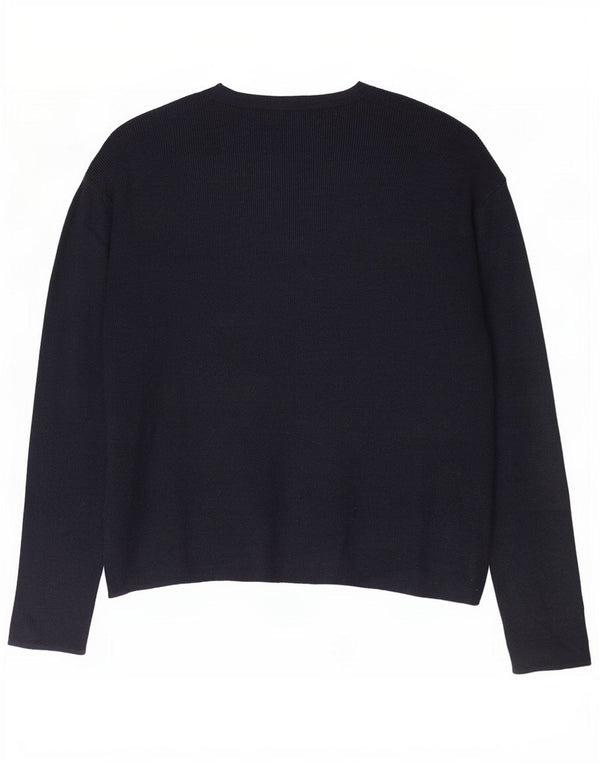 Maglione da donna con scollo a V Marks & Spencer UK 16 Large in viscosa nera