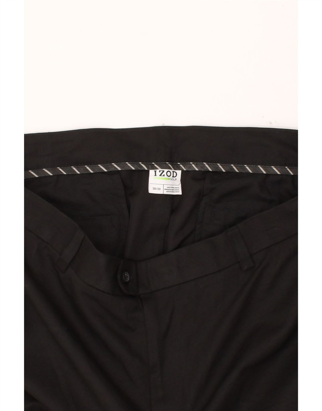 IZOD Mens Straight Chino Trousers W38 L30  Black Vintage Izod and Second-Hand Izod from Messina Hembry 