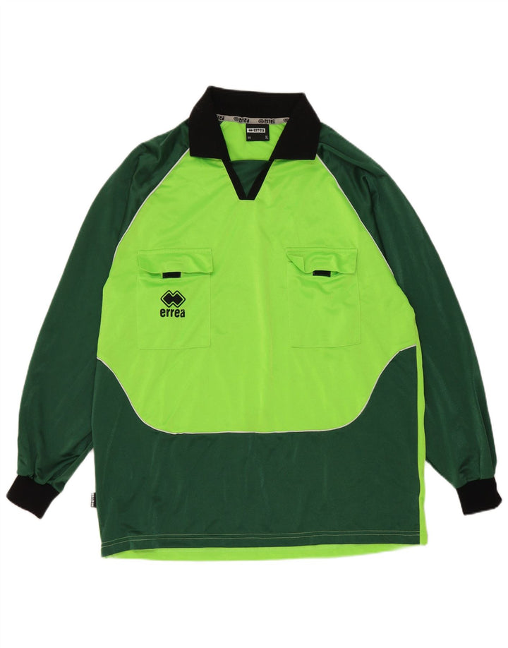 Errea Top da uomo a maniche lunghe XL verde in poliestere color block