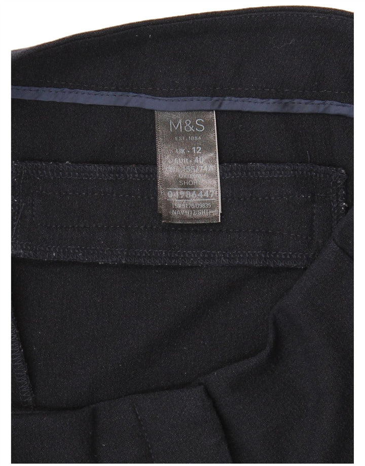 Pantaloni corti da donna Marks & Spencer UK 12 medi W30 L25 Blu navy