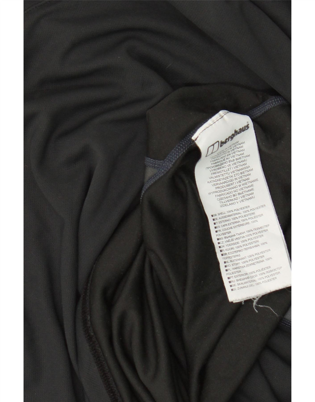 T-shirt da uomo Berghaus Top grande in poliestere color block nero