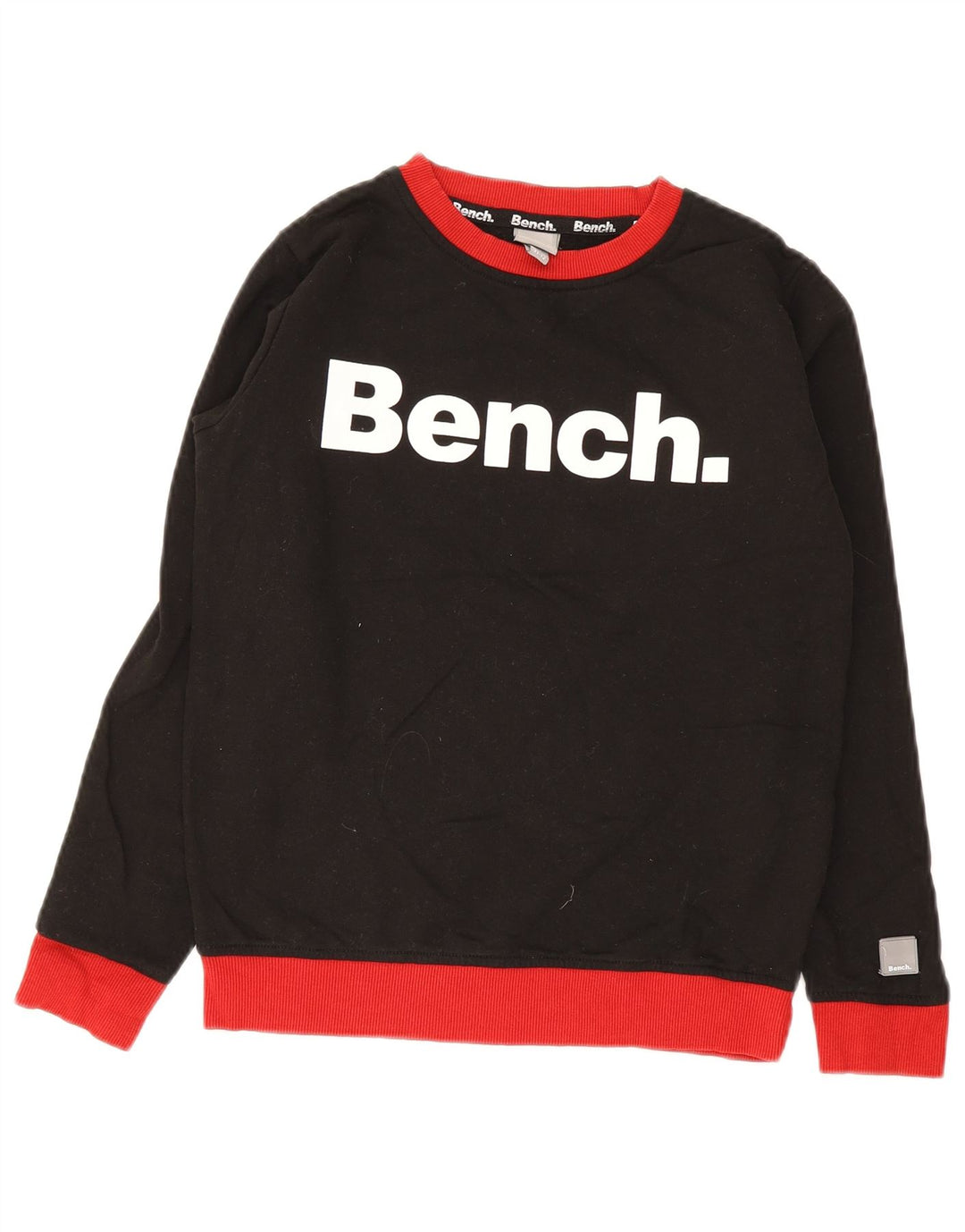 Felpa grafica da bambino con grafica Bench 11-12 anni in cotone nero