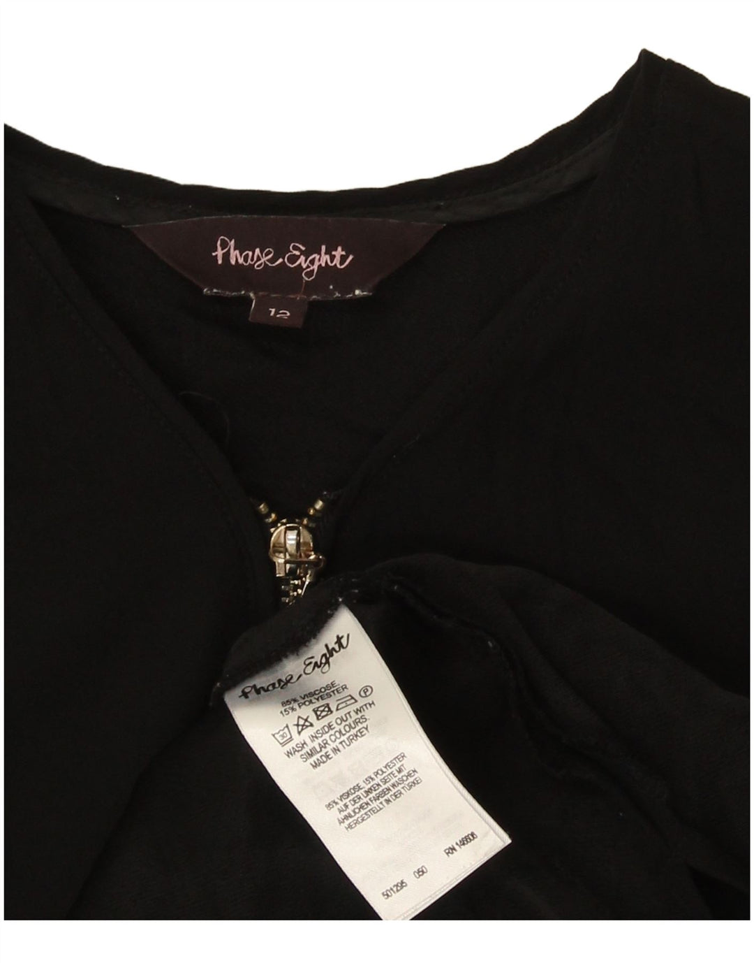 Top camicetta da donna Phase Eight UK 12 Viscosa nera media