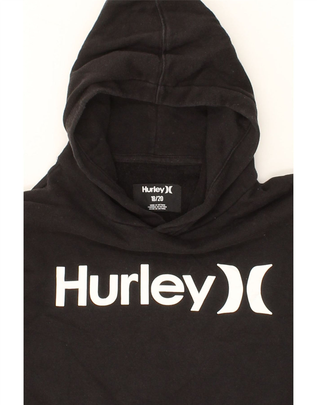 HURLEY Boys Sweatshirt Jumper 15-16 Years Black Vintage Hurley and Second-Hand Hurley from Messina Hembry 