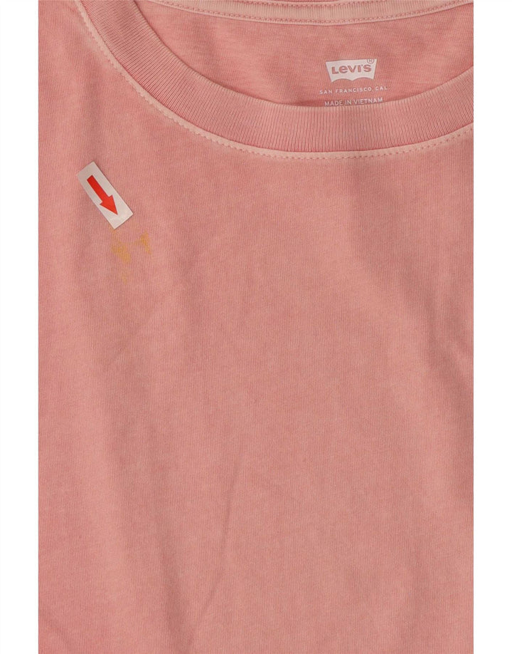 Levi's T-shirt grafica oversize da donna Top UK 10 Small Rosa