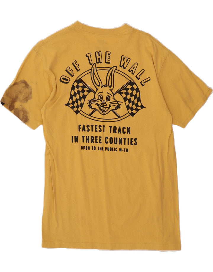 VANS Mens Classic Fit Graphic T-Shirt Top Medium Yellow Cotton Vintage Vans and Second-Hand Vans from Messina Hembry 