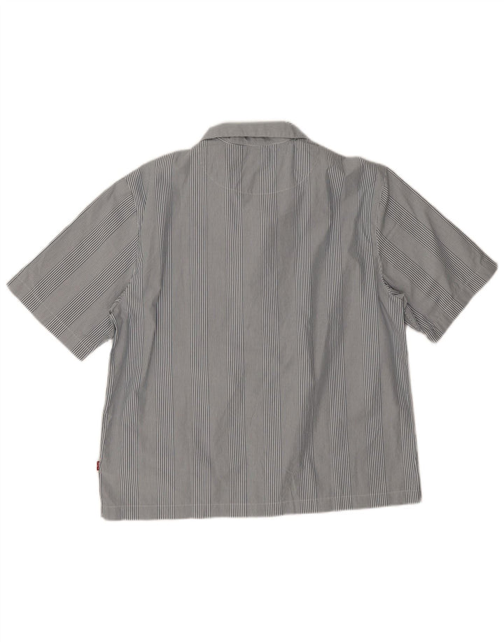 Camicia a maniche corte da uomo Levi's in cotone a righe blu medio