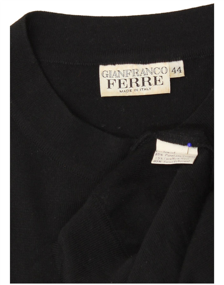Abito da donna con stampa grafica a vita bassa Gianfranco Ferre IT 44 medio nero