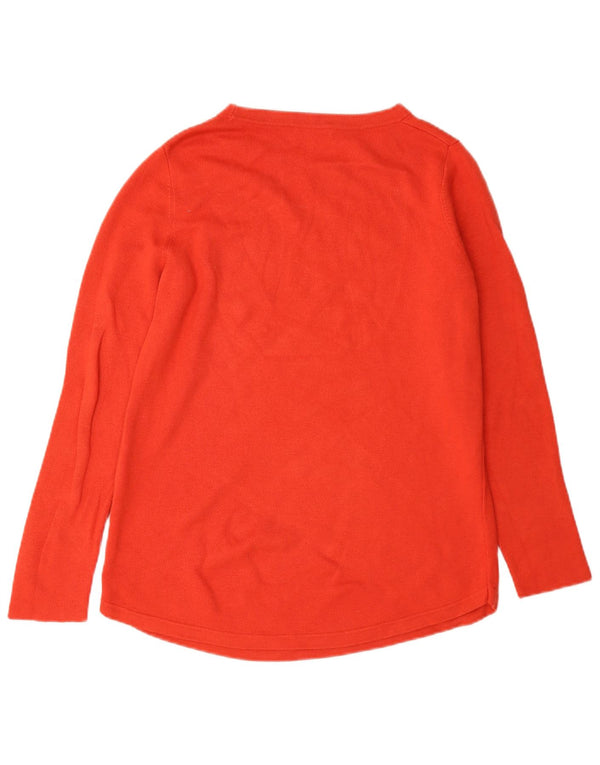 Top oversize da donna Hobbs manica lunga UK 10 piccolo arancione
