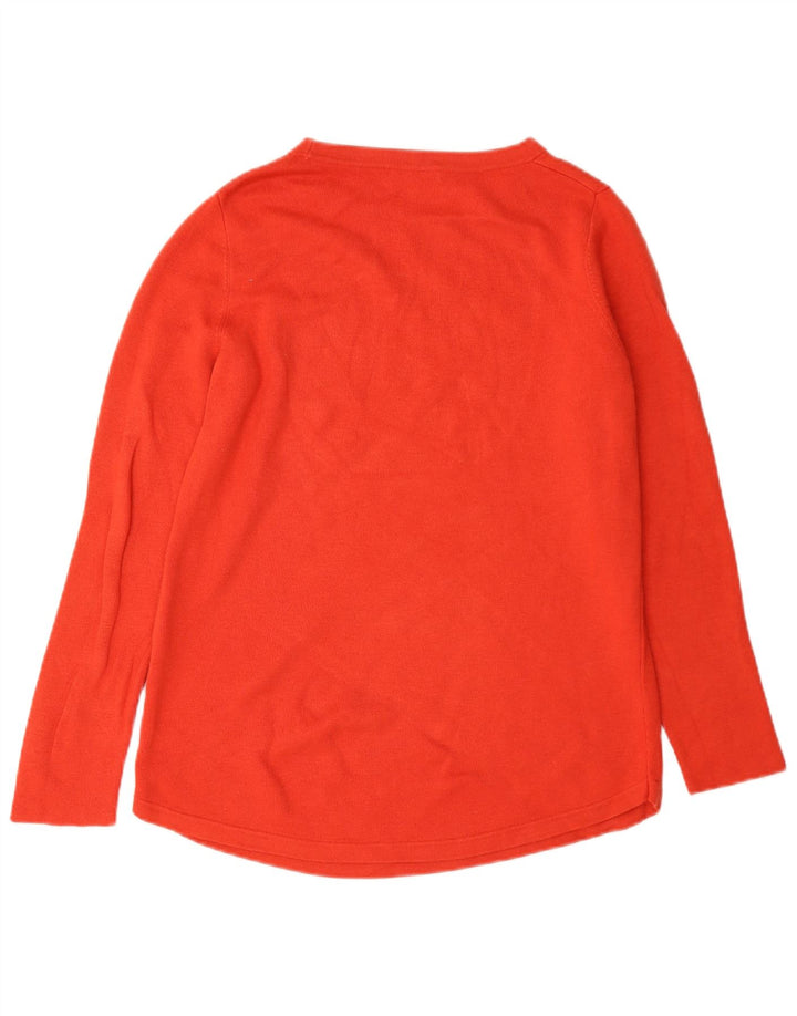 Top oversize da donna Hobbs manica lunga UK 10 piccolo arancione