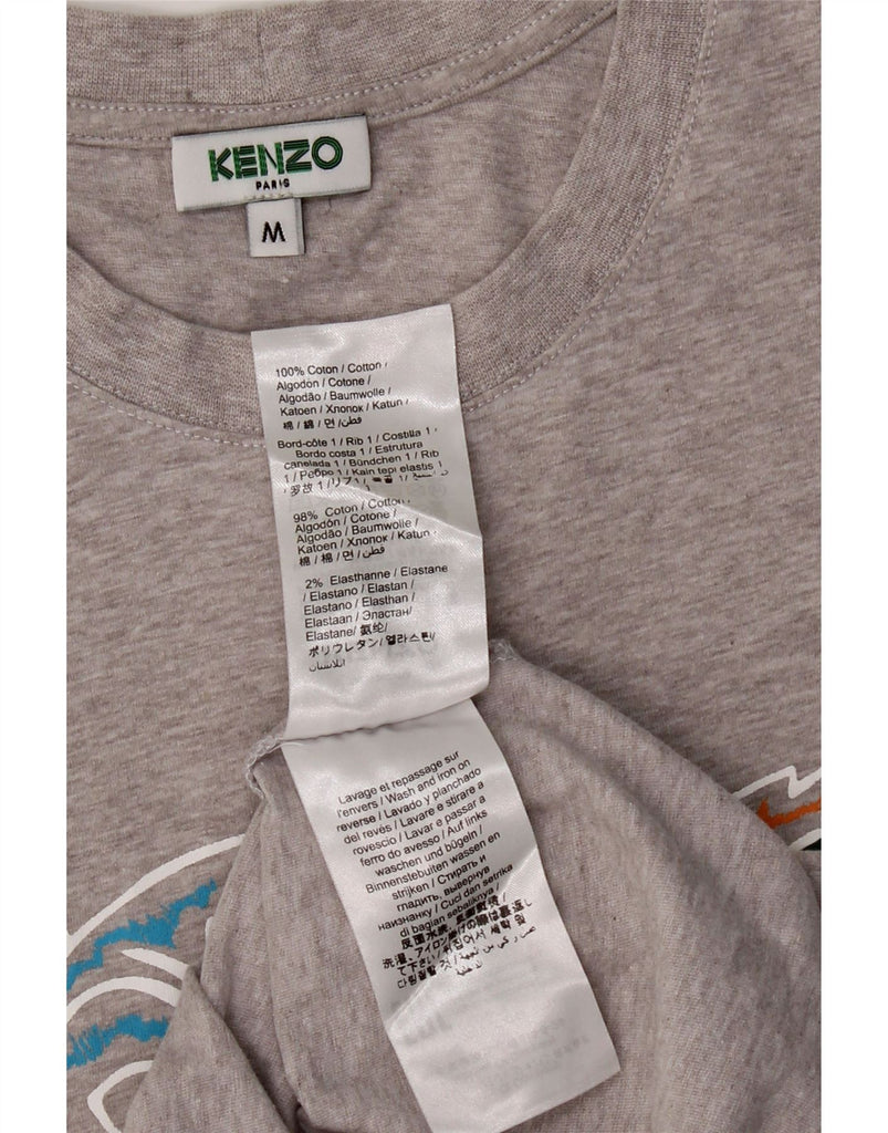 KENZO Mens Paris Graphic T-Shirt Top Medium Grey Cotton Vintage Kenzo and Second-Hand Kenzo from Messina Hembry 