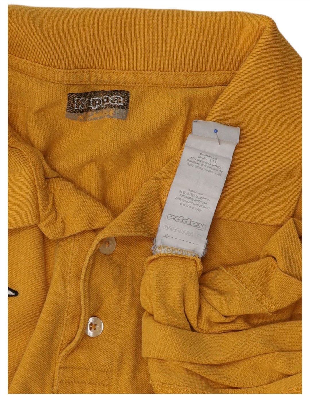 Polo Kappa Uomo Large in Cotone Giallo