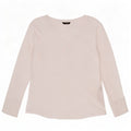 Massimo Dutti Top trasparente da donna a maniche lunghe UK 12 Lyocell bianco medio