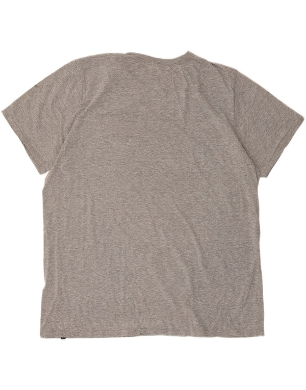 T-shirt grafica da uomo Hurley Top 2XL in cotone grigio