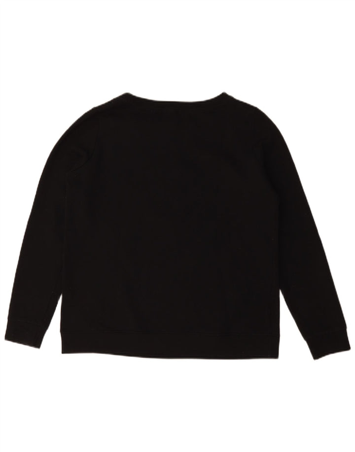 Converse Felpa grafica da donna Jumper UK 14 Medium Black Cotton