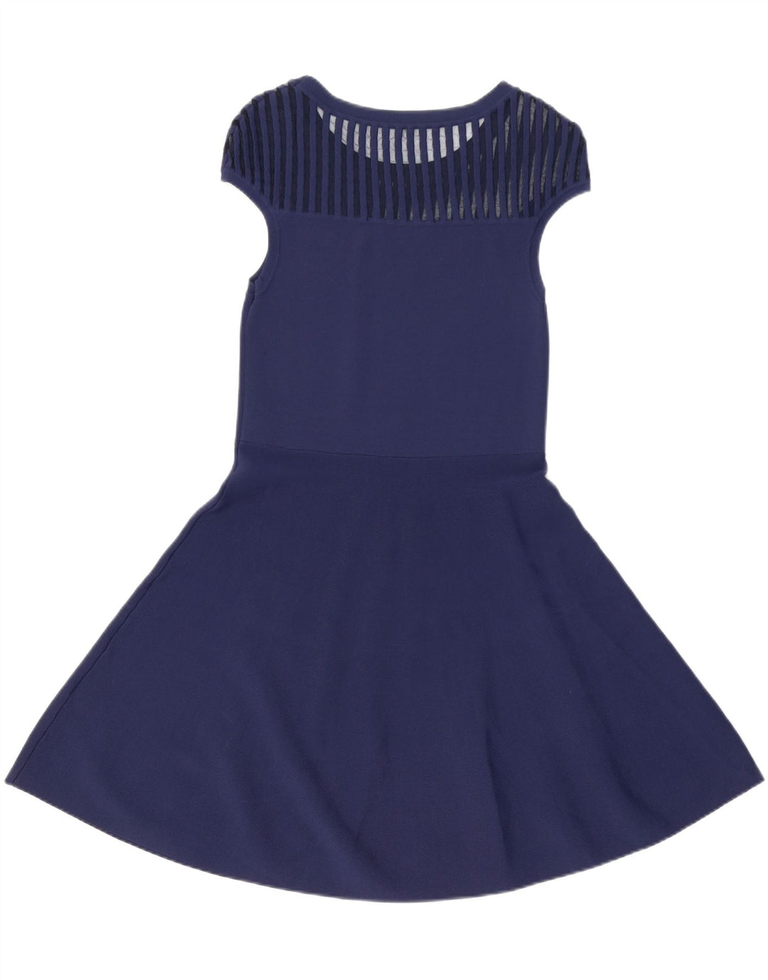 FRENCH CONNECTION Abito da donna a trapezio UK 12 Viscosa medio blu navy