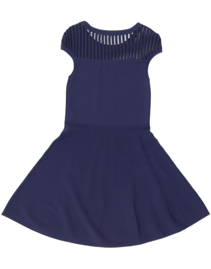 FRENCH CONNECTION Abito da donna a trapezio UK 12 Viscosa medio blu navy