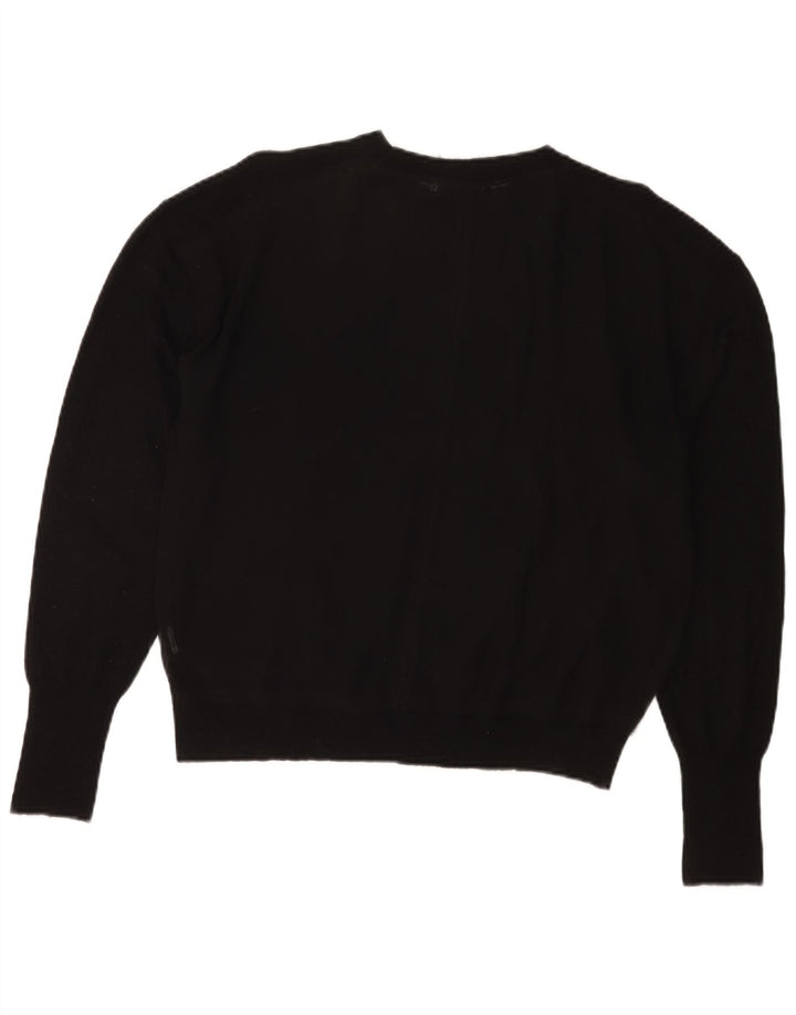 Maglione maglione oversize con scollo a barca da donna Zara UK 14 medio nero