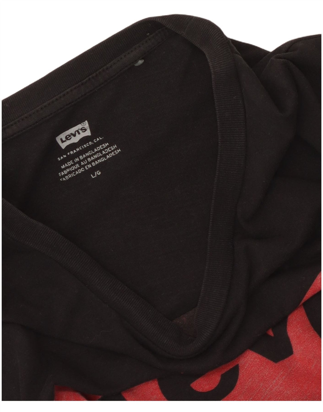 T-shirt grafica da donna Levi's Top UK 14 grande nera