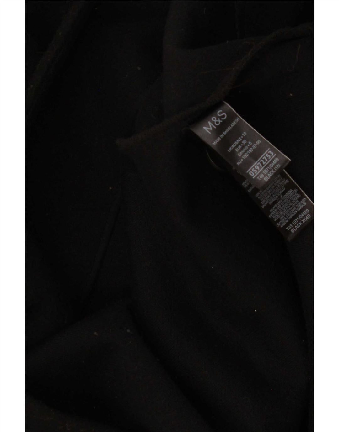 Soprabito da donna Marks & Spencer UK 10 piccolo poliestere nero