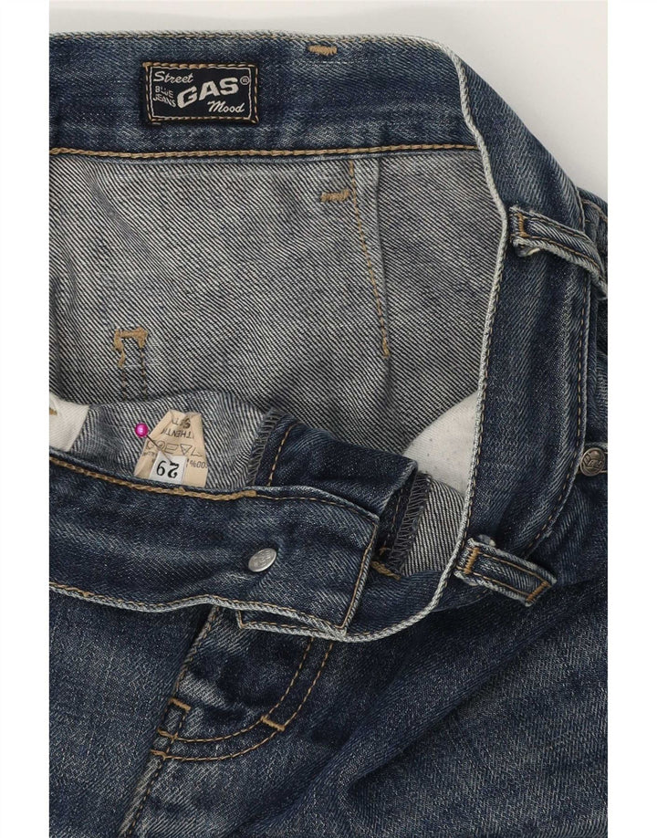 Jeans dritti da uomo Gas W29 L33 in cotone blu