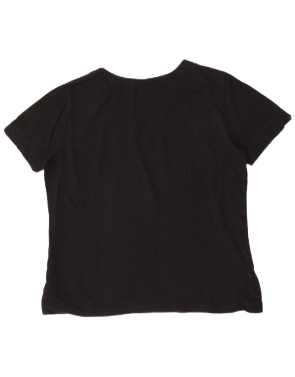 T-shirt da donna Lacoste taglia superiore 50 2XL cotone nero