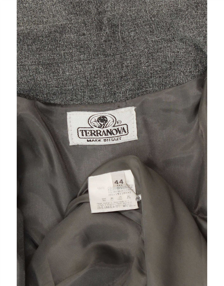 Giacca blazer da donna a 4 bottoni Terranova IT 44 Poliestere grigio medio