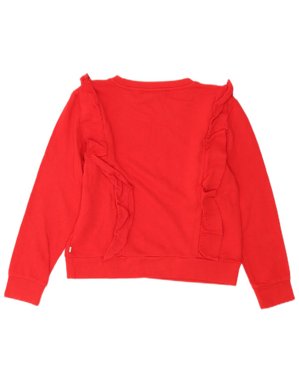 Felpa da donna Levi's Jumper UK 14 cotone rosso medio