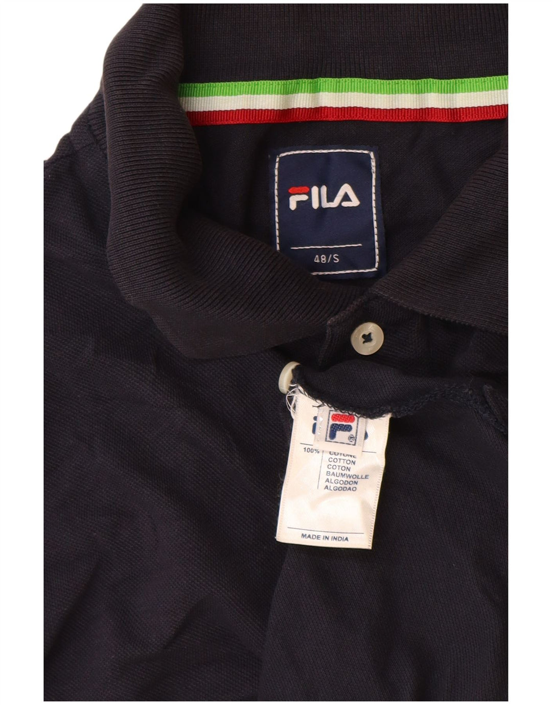 Polo da uomo Fila IT 48 Small in cotone blu navy