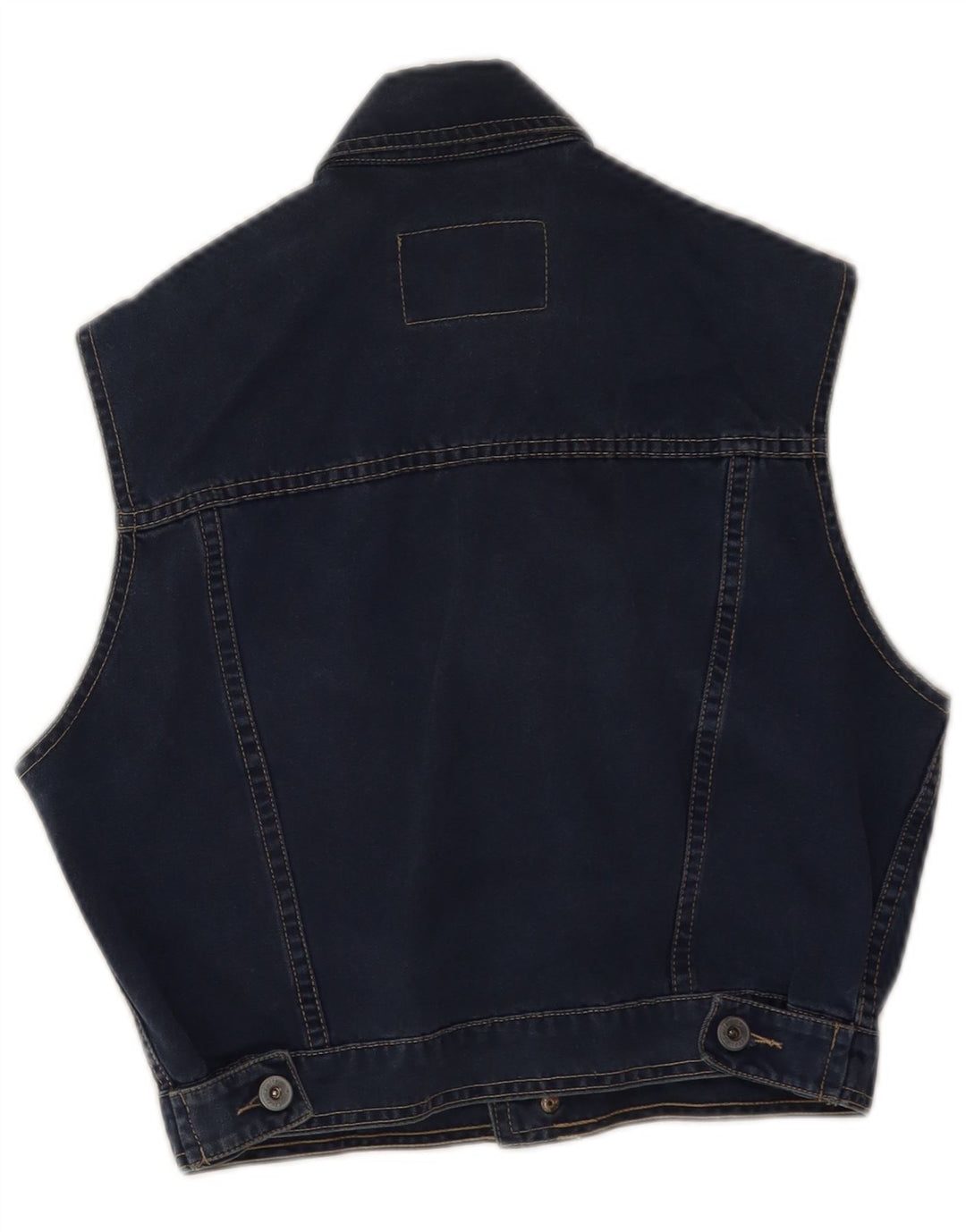 Gilet corto in denim da donna Teddy Smith UK 14 grande blu navy