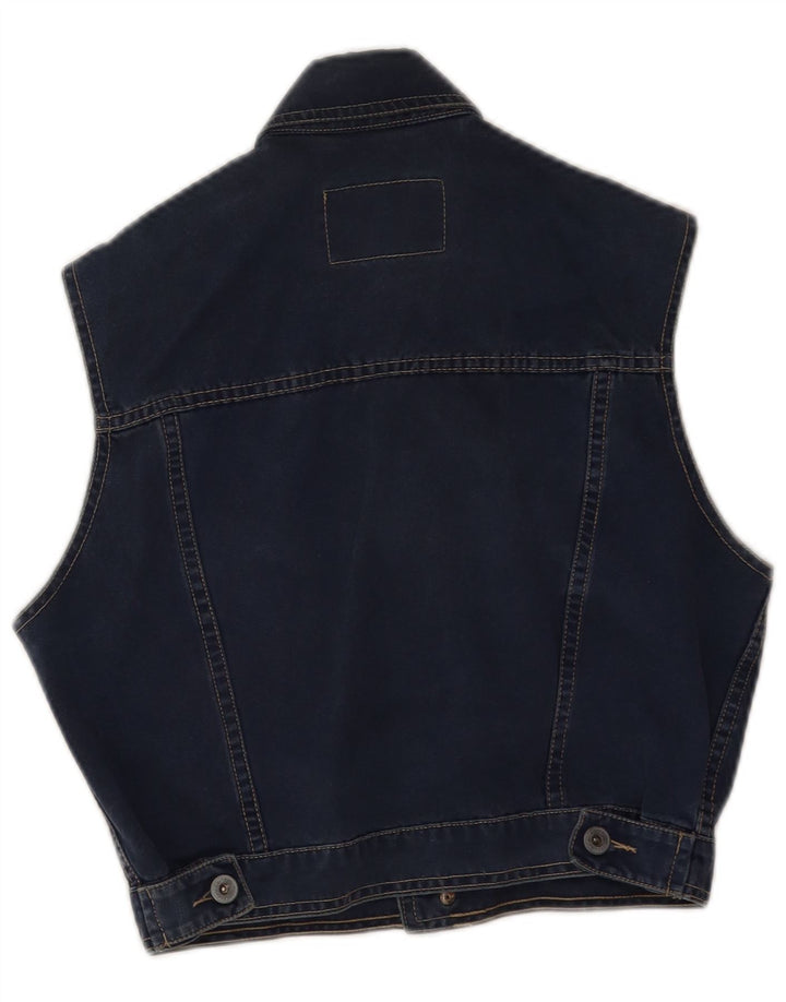 Gilet corto in denim da donna Teddy Smith UK 14 grande blu navy